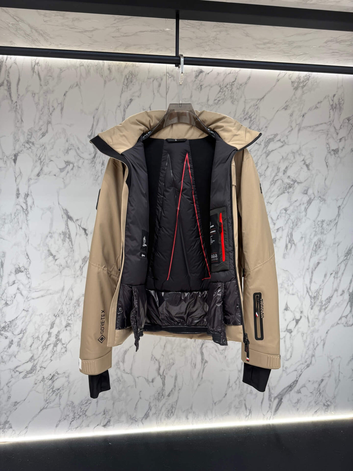 Moncler Grenoble Balmhorn Hooded GORE-TEX Insulated Ski Jacket – Light Brown