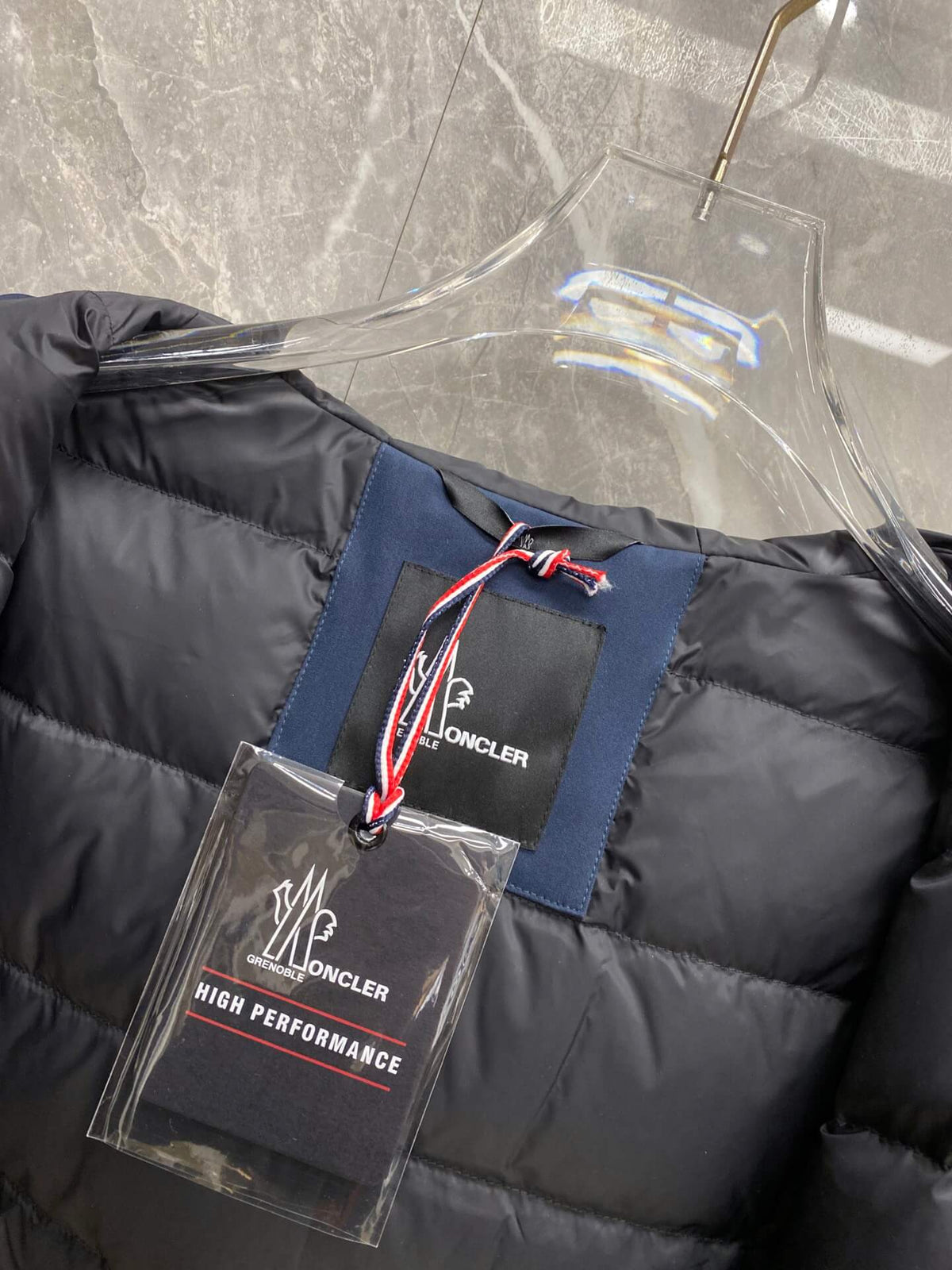 Moncler Grenoble High Performance Hooded Jacket in Navy Blue