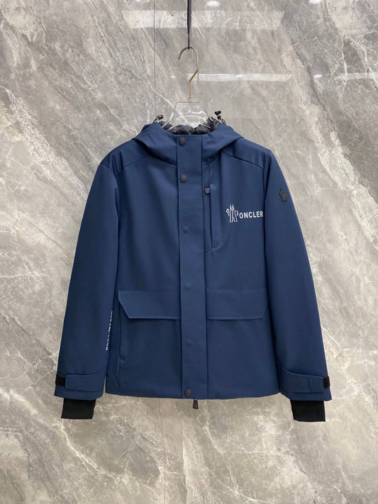 Moncler Grenoble High Performance Hooded Jacket in Navy Blue