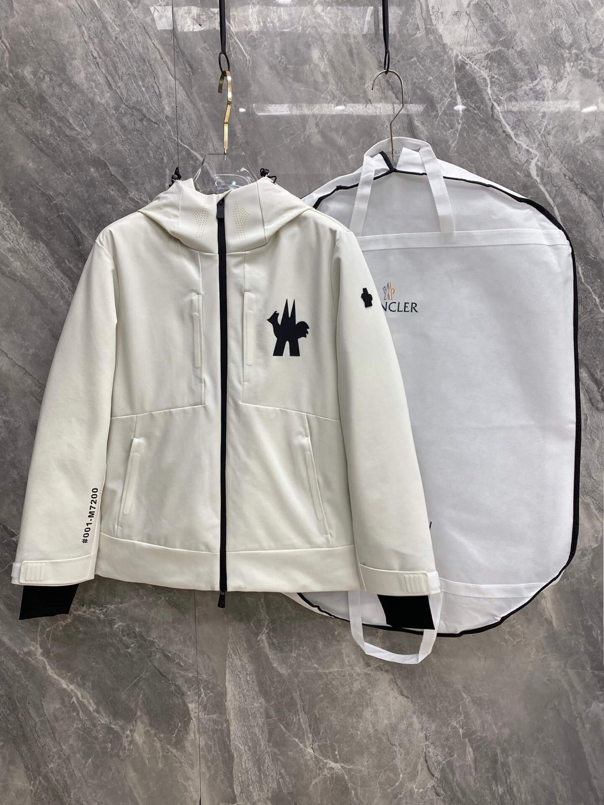 Moncler Grenoble Cormet Hooded Shell Jacket in White