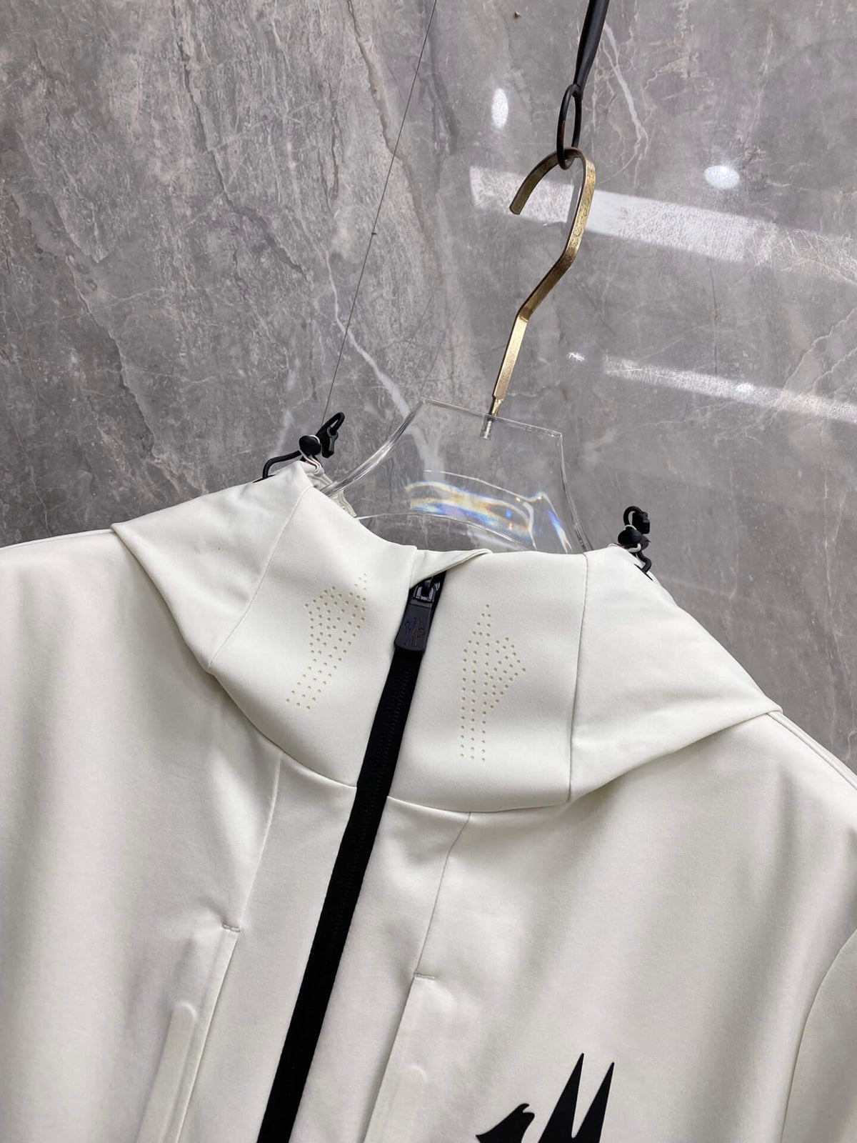 Moncler Grenoble Cormet Hooded Shell Jacket in White