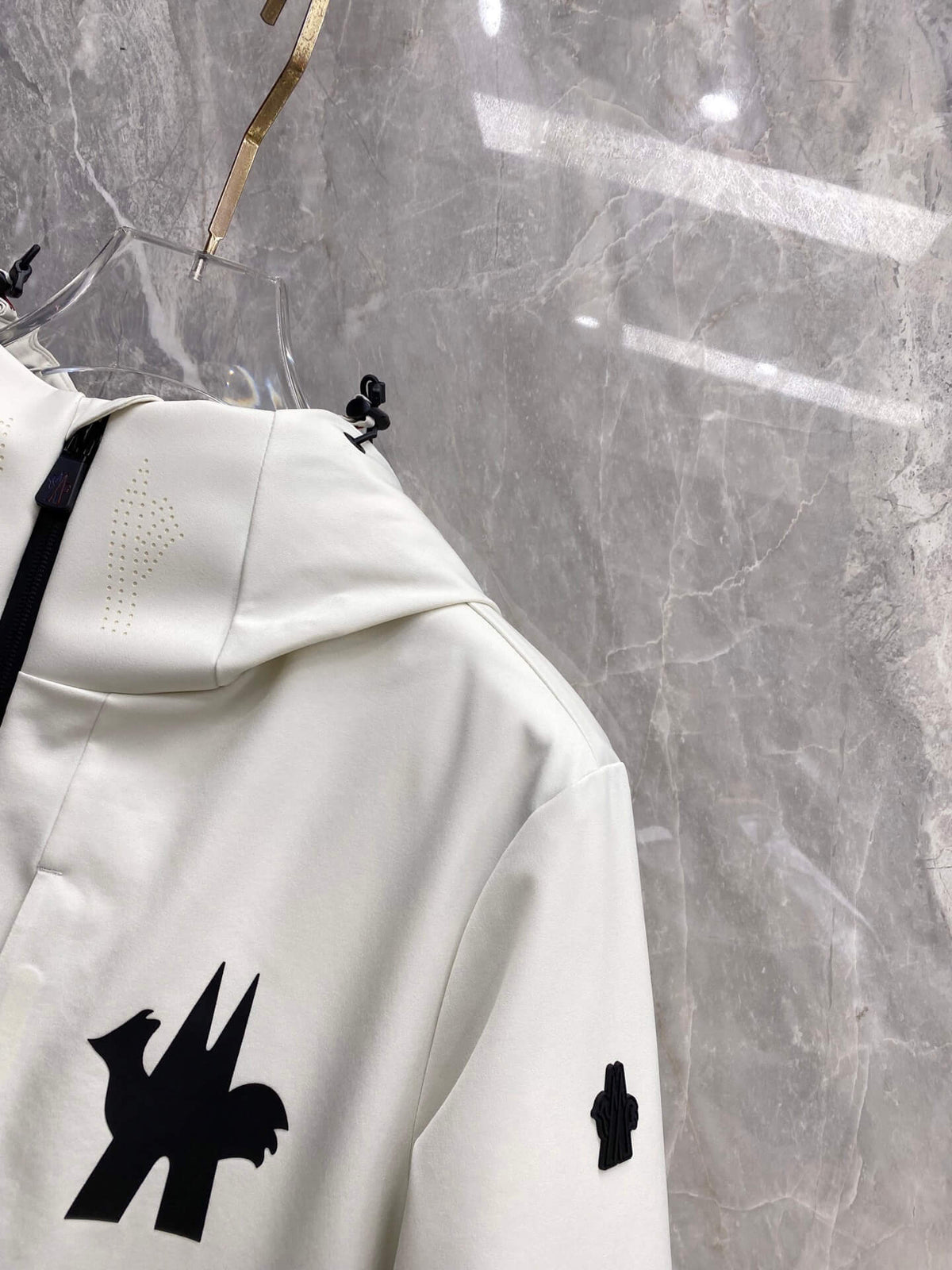 Moncler Grenoble Cormet Hooded Shell Jacket in White