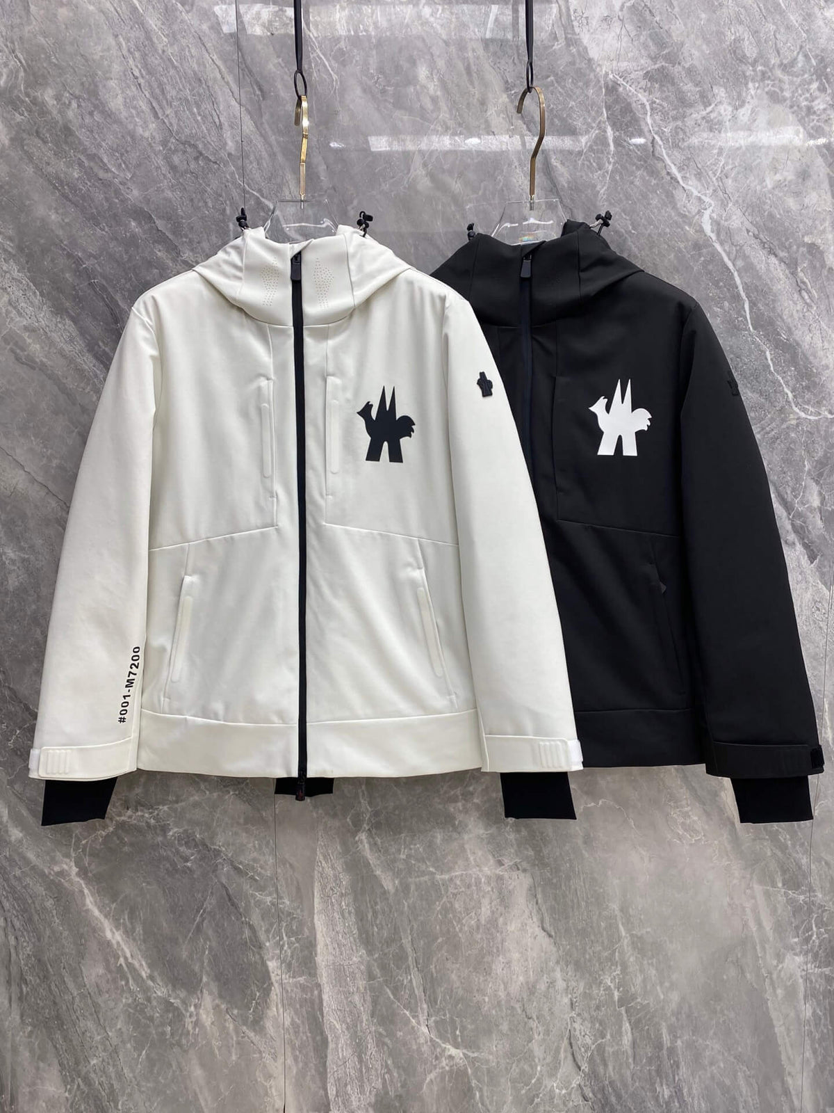Moncler Grenoble Cormet Hooded Shell Jacket in White