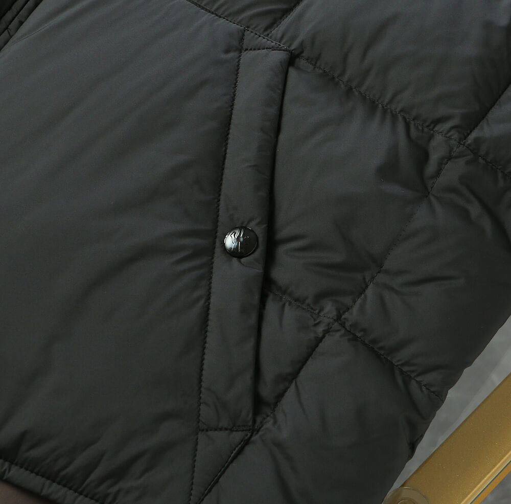 Moncler Elberton Square-Quilted Down Gilet – Black Quilted Vest