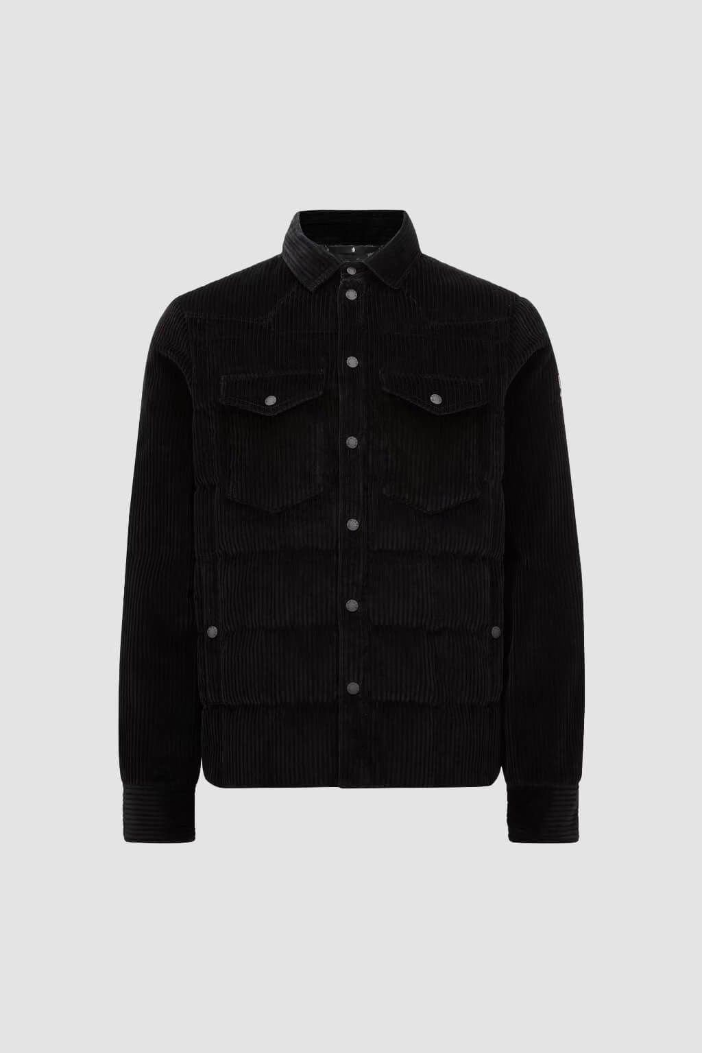 Moncler Gelt Black Corduroy Down Shirt Jacket. – HolloMen
