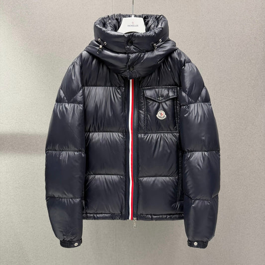 Moncler Montbeliard Short Down Jacket in Navy Blue