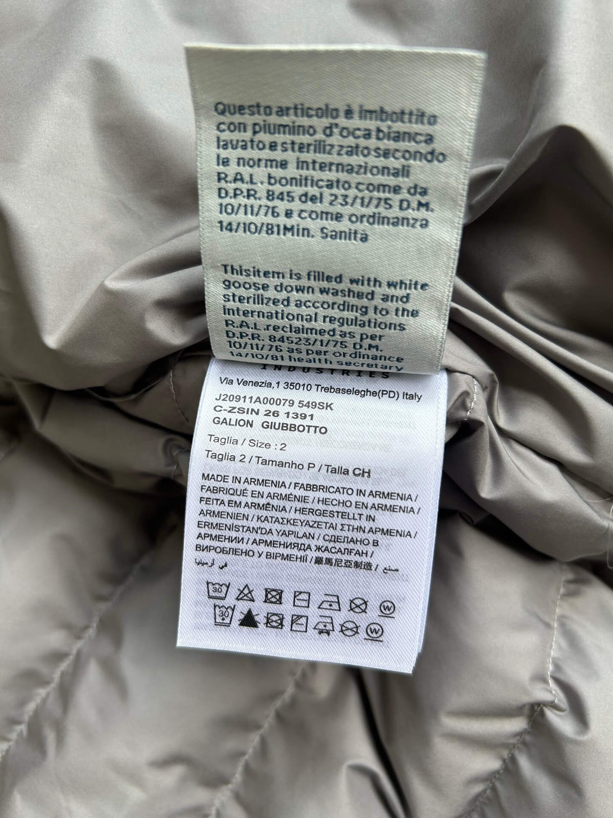 Moncler Galion Hooded Short Down Jacket – Grey Quilted Puffer