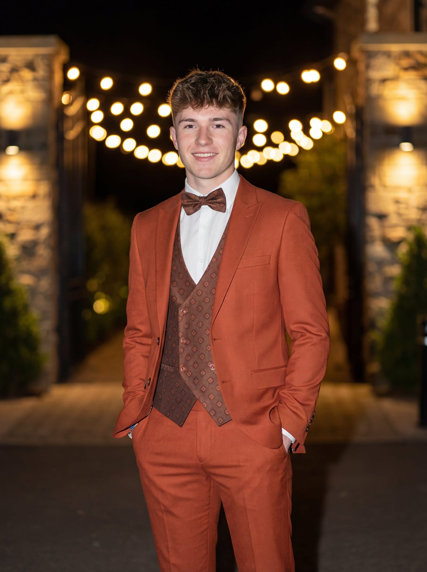 Prom Night Urban Mosaic Tile Collar Tuxedo in Milan Slate – Perfect for Prom Kings | Slim-Fit Style with Accessories