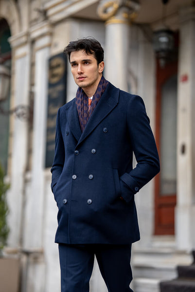 navy blue dress coat mens Men's Navy Blue Suit Jacket, 42 Short