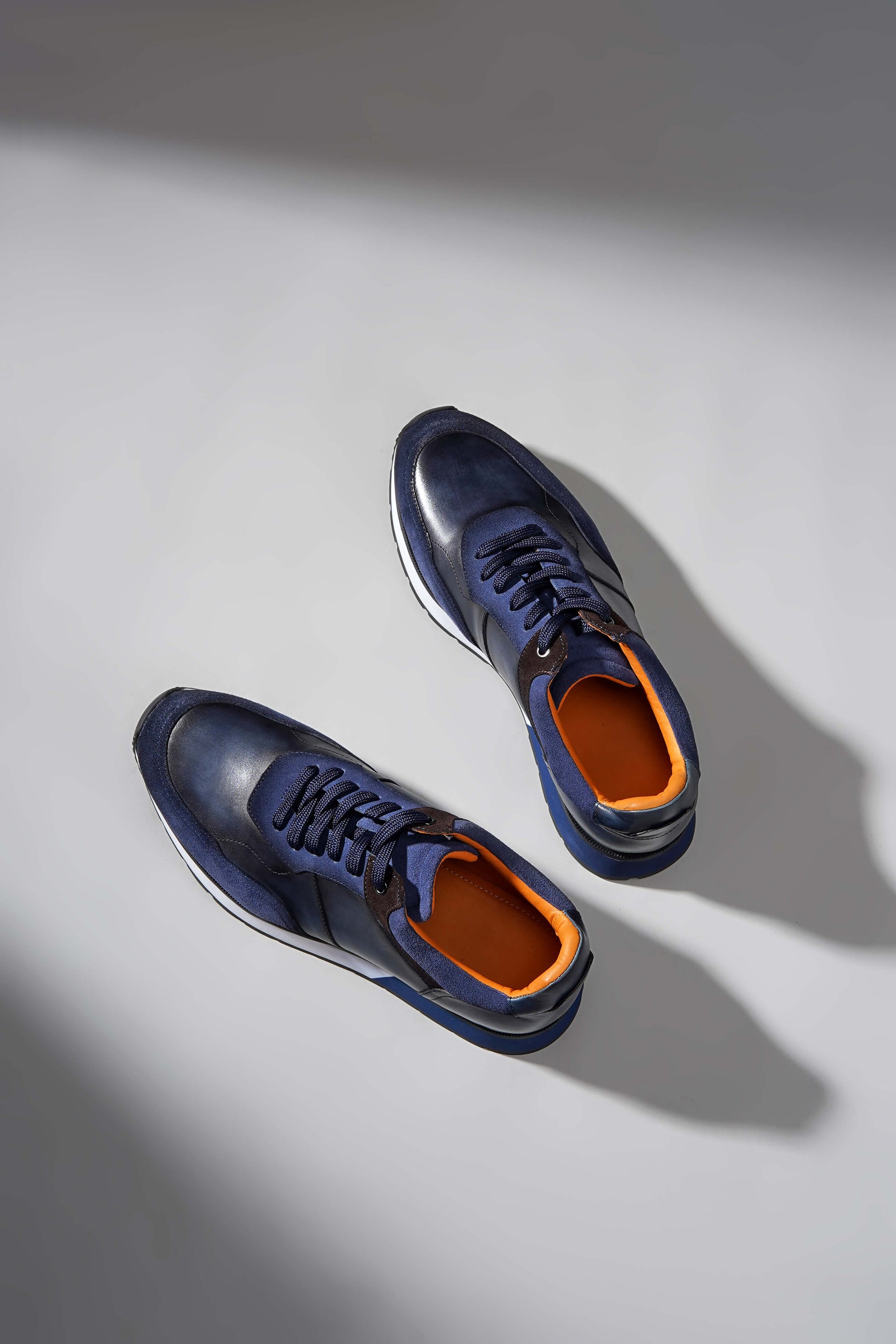 navy blue dress sneakers Navy Dress Sneaker in Black Soles 11 UK / 12 US