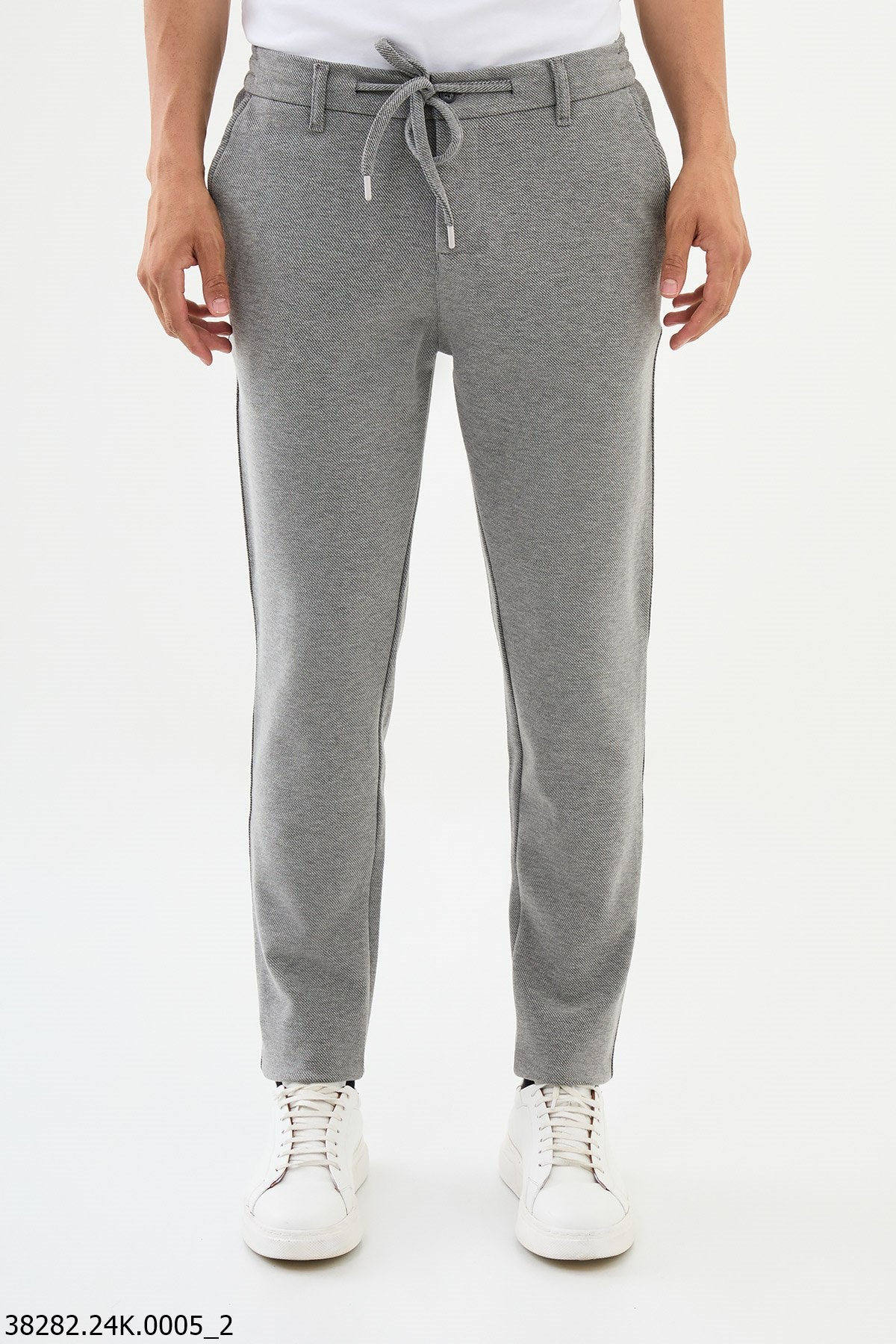 Grey Drawstring Premium Men's Gray Drawstring Pants – HolloMen