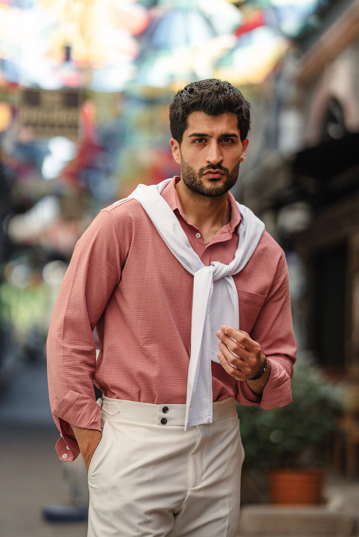 Tulum Pink Linen Shirt