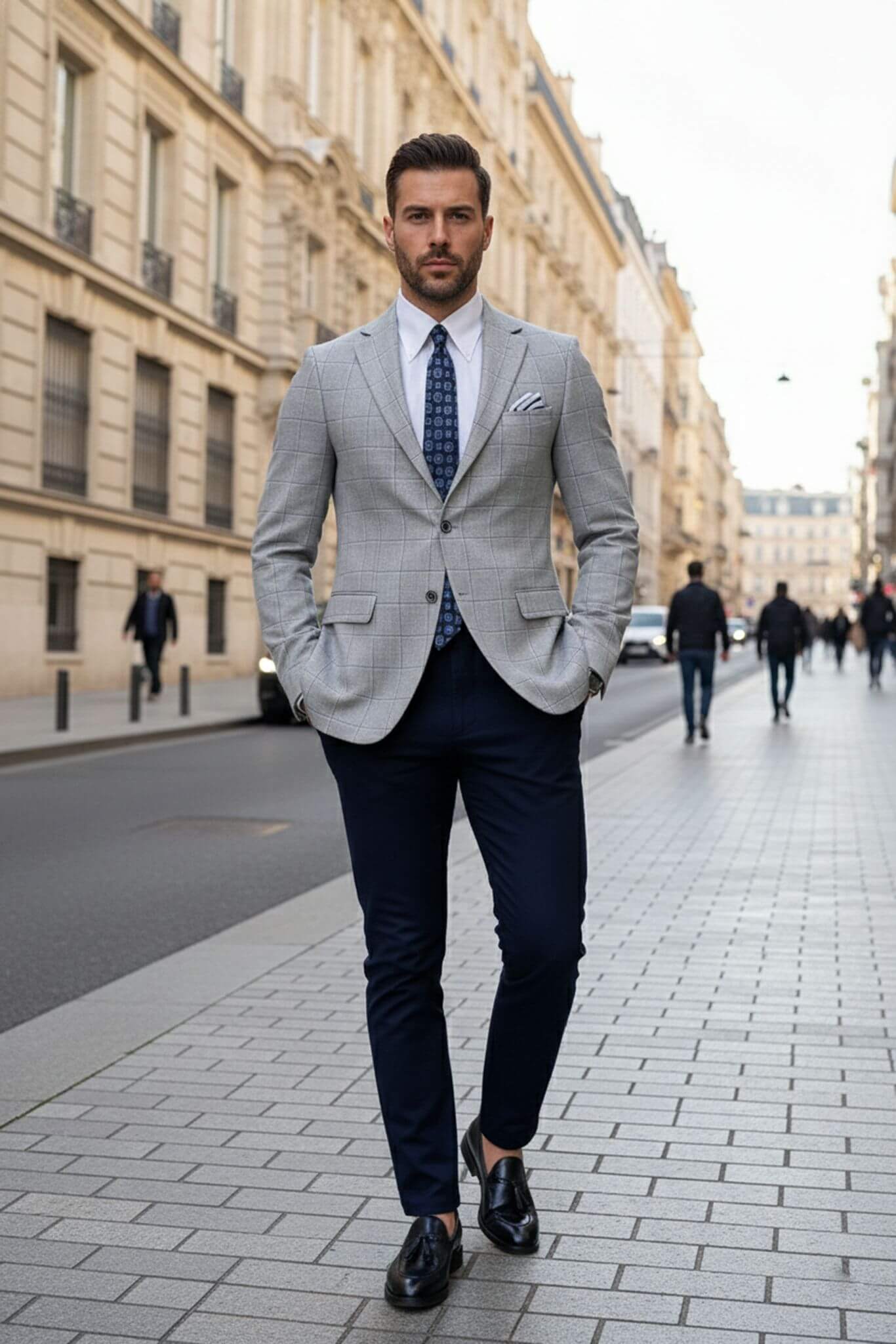 Gray Blazer Business Man Ensemble – HolloMen