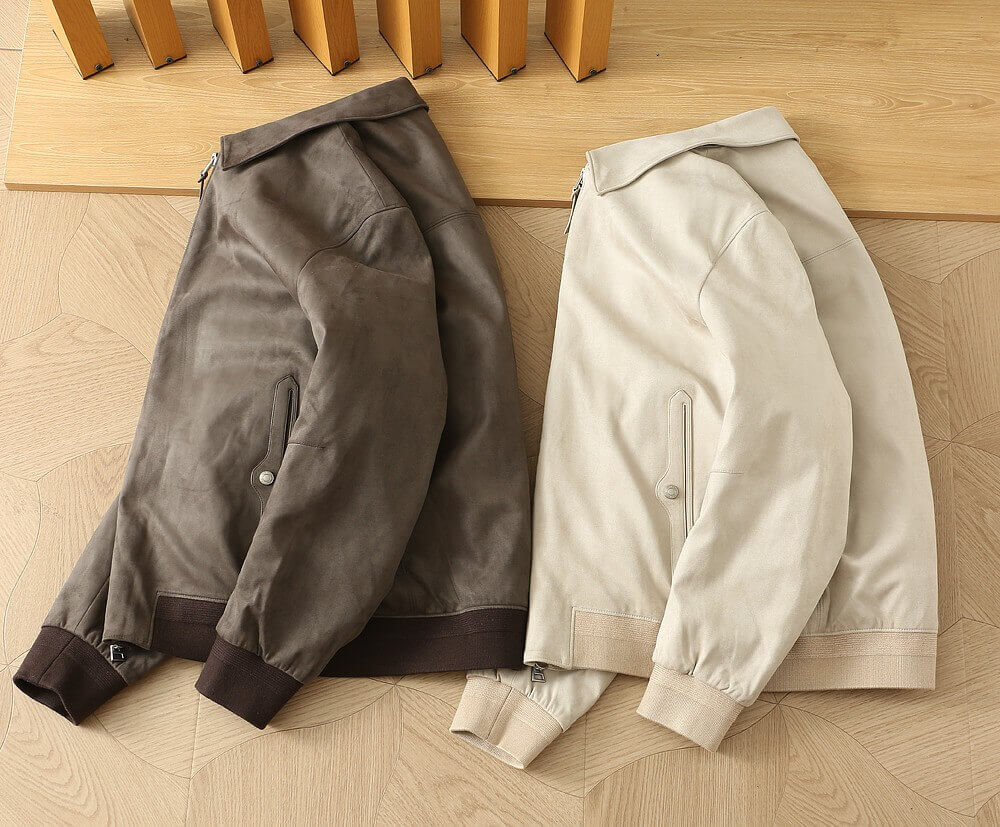 Tomford Grey Suede-style Zip-up Bomber Jacket