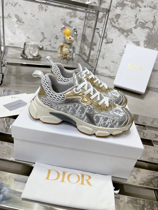 WOMENS DIOR CHRONO TRAINERS - GOLD and SILVER