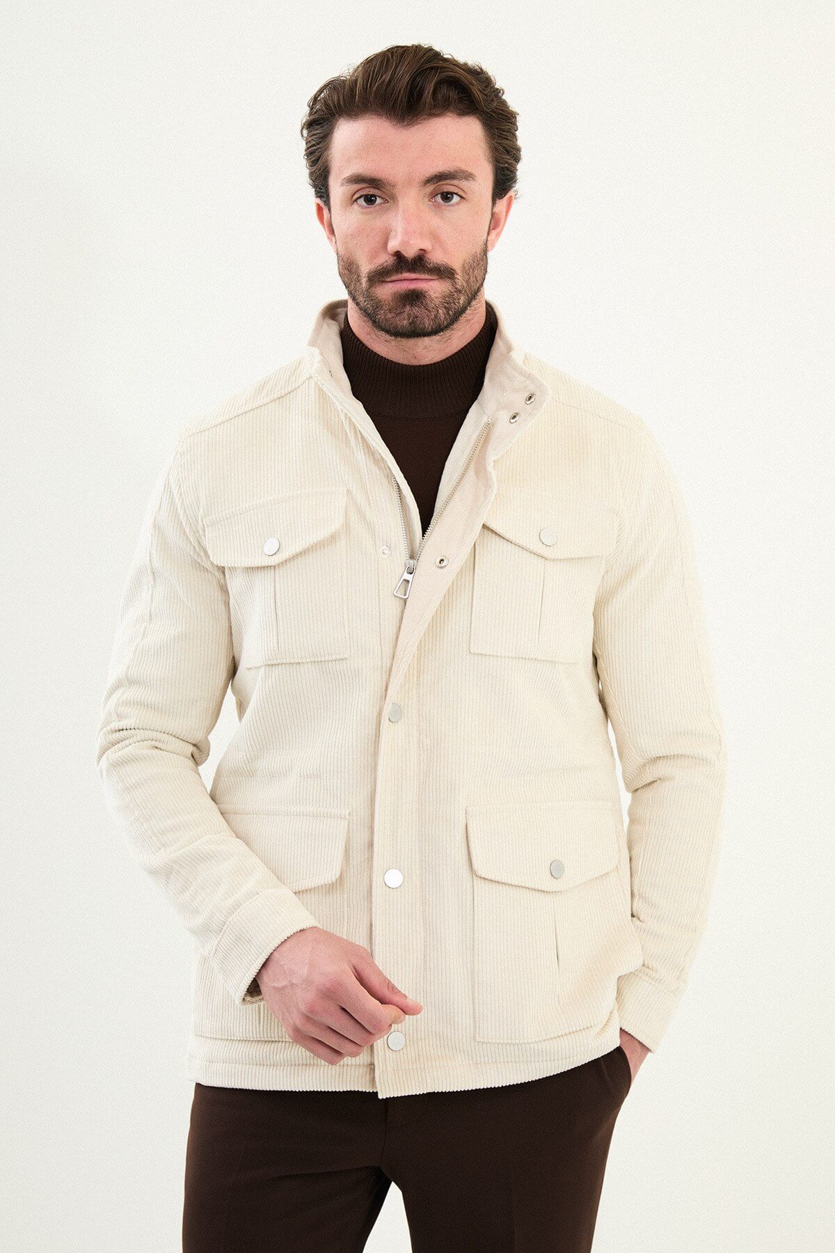 St. Moritz Chore Jacket — Off-White | HolloMen