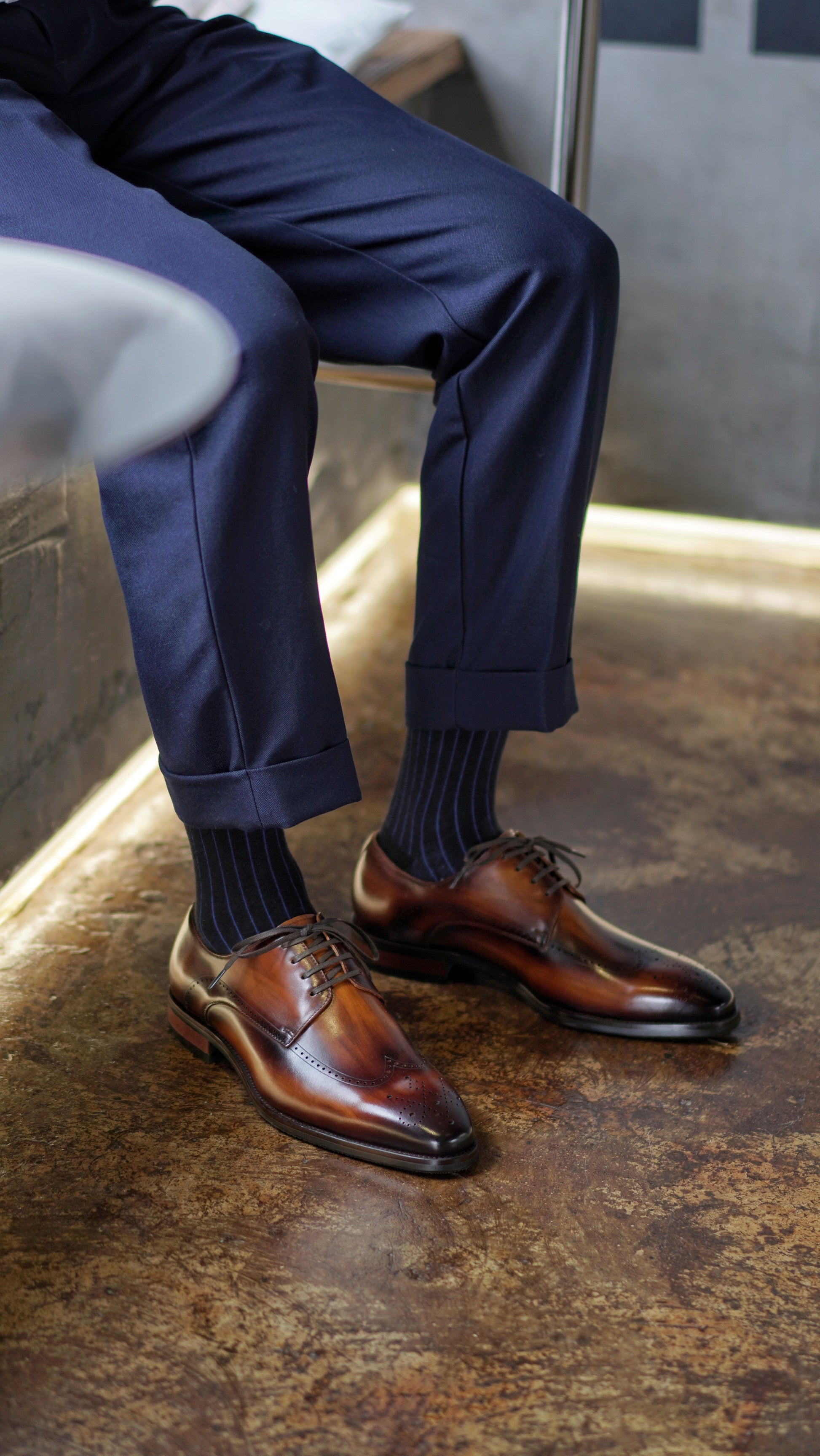 Brown Wingtip Brogue Derby Shoes HolloMen Brown Wingtip Brogue Derby Shoes HolloMen