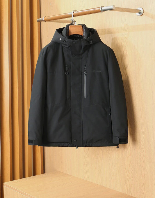 Zegna Black Sport Winter Ski Jacket