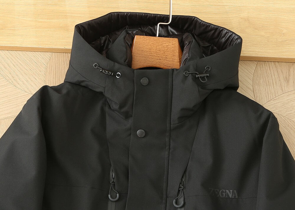 Zegna Black Sport Winter Ski Jacket