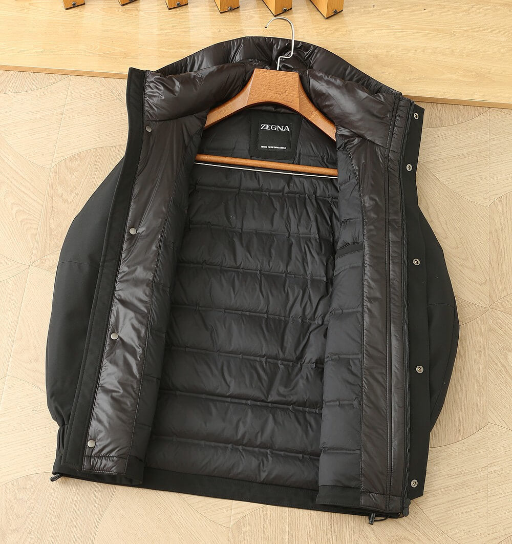 Zegna Black Sport Winter Ski Jacket