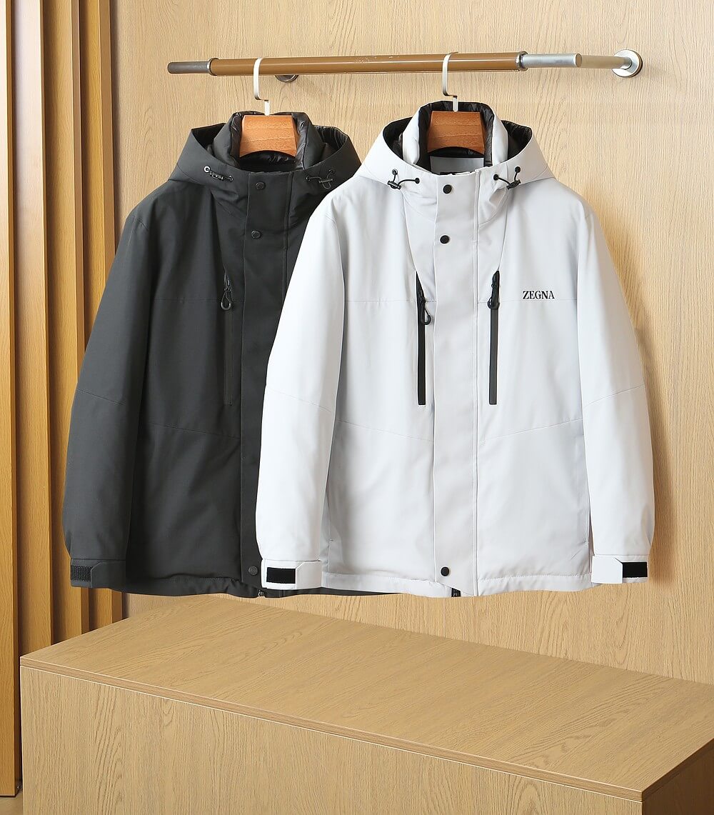 Zegna Black Sport Winter Ski Jacket