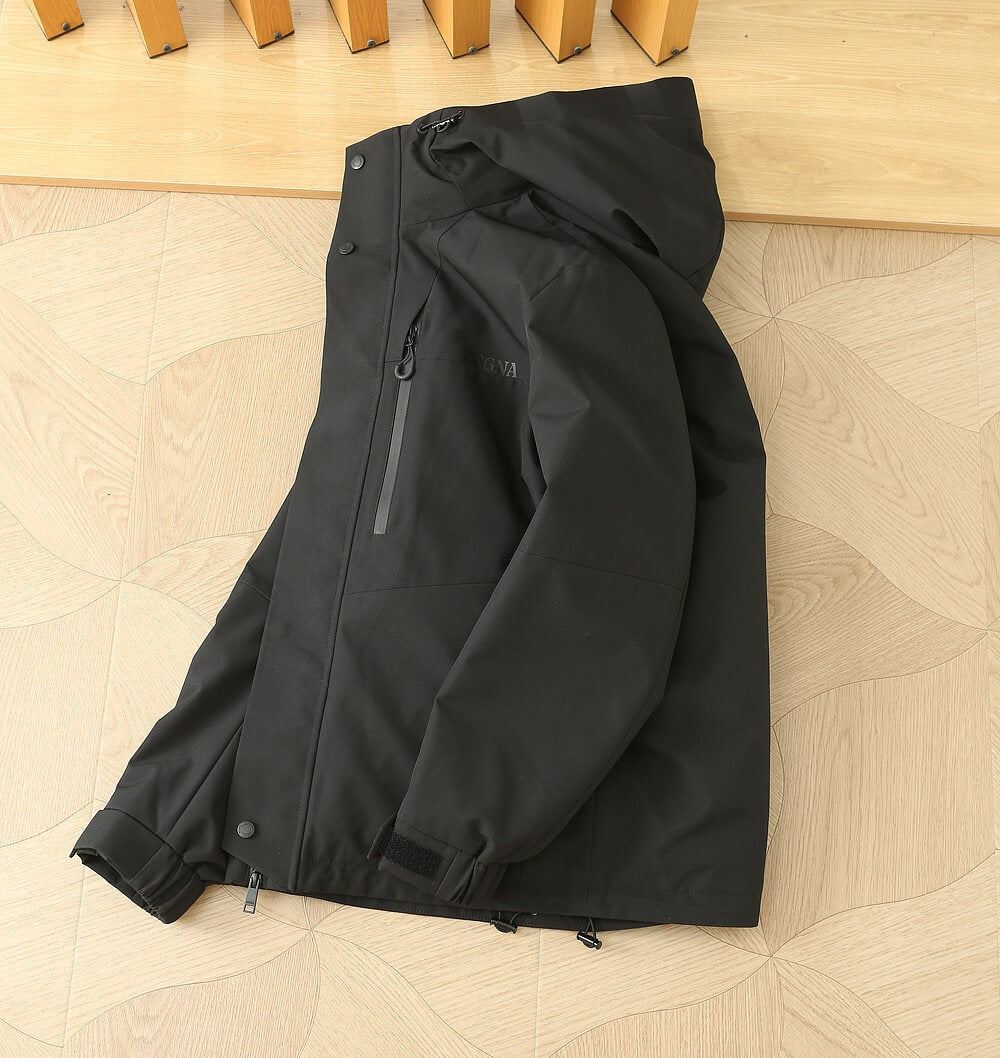 Zegna Black Sport Winter Ski Jacket