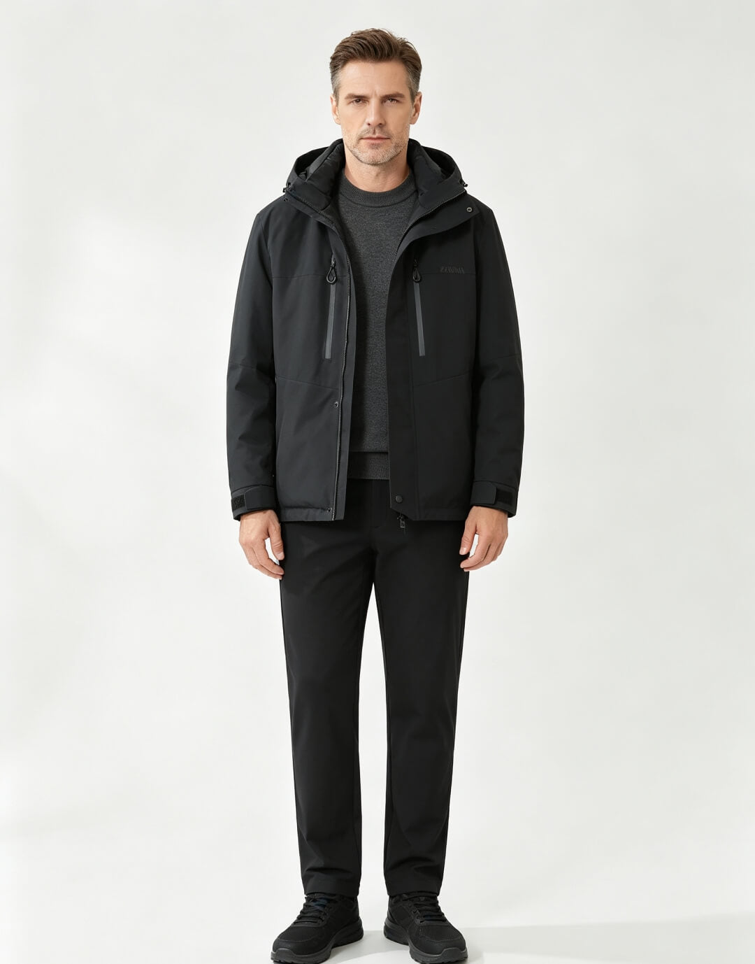 Zegna Black Sport Winter Ski Jacket