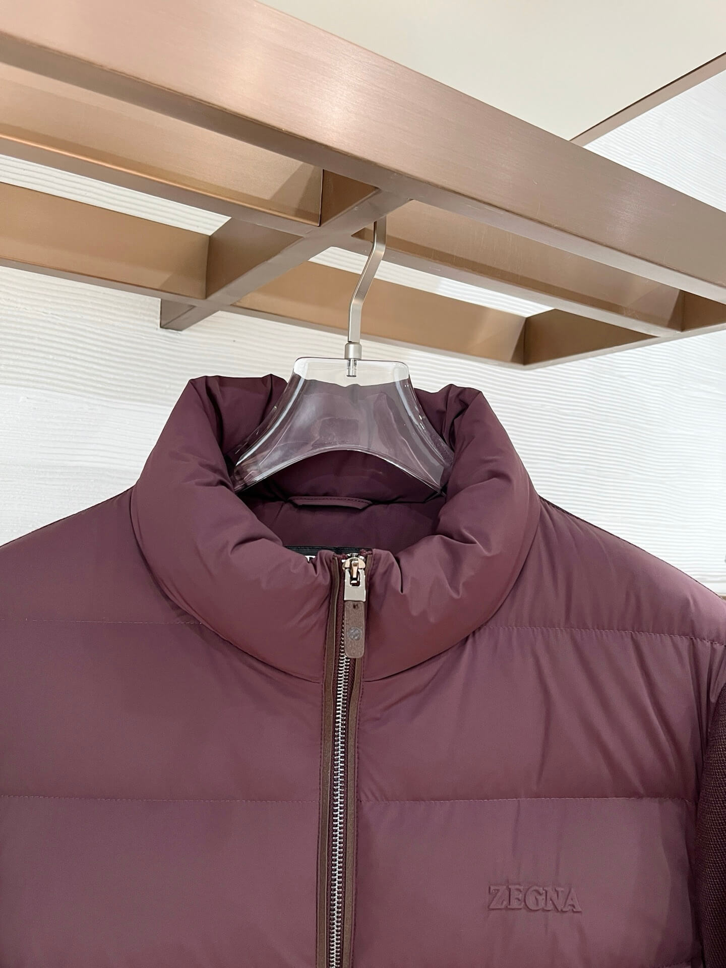 Zegna Ermenegildo Men's Down Jacket- Burgundy