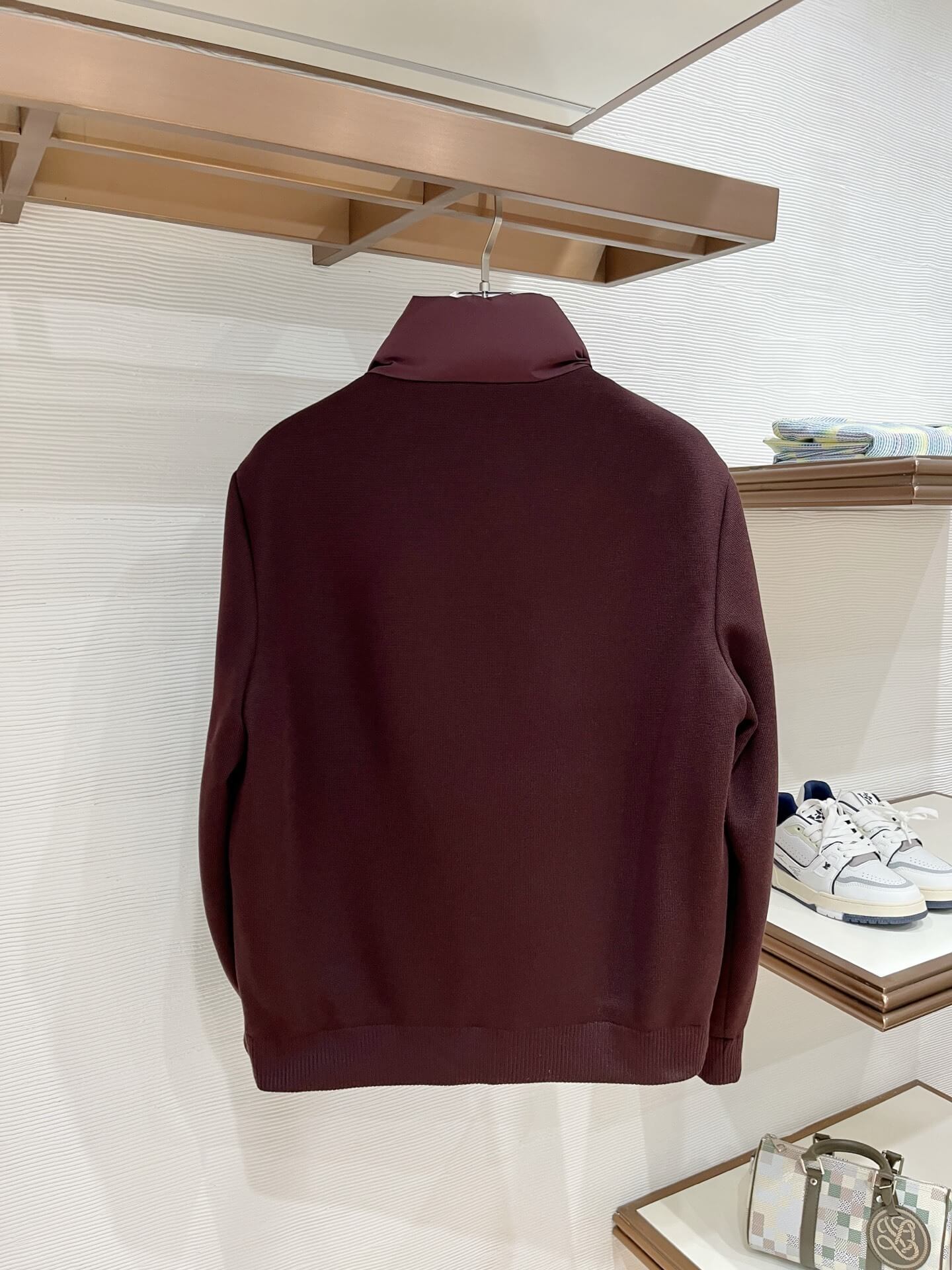 Zegna Ermenegildo Men's Down Jacket- Burgundy