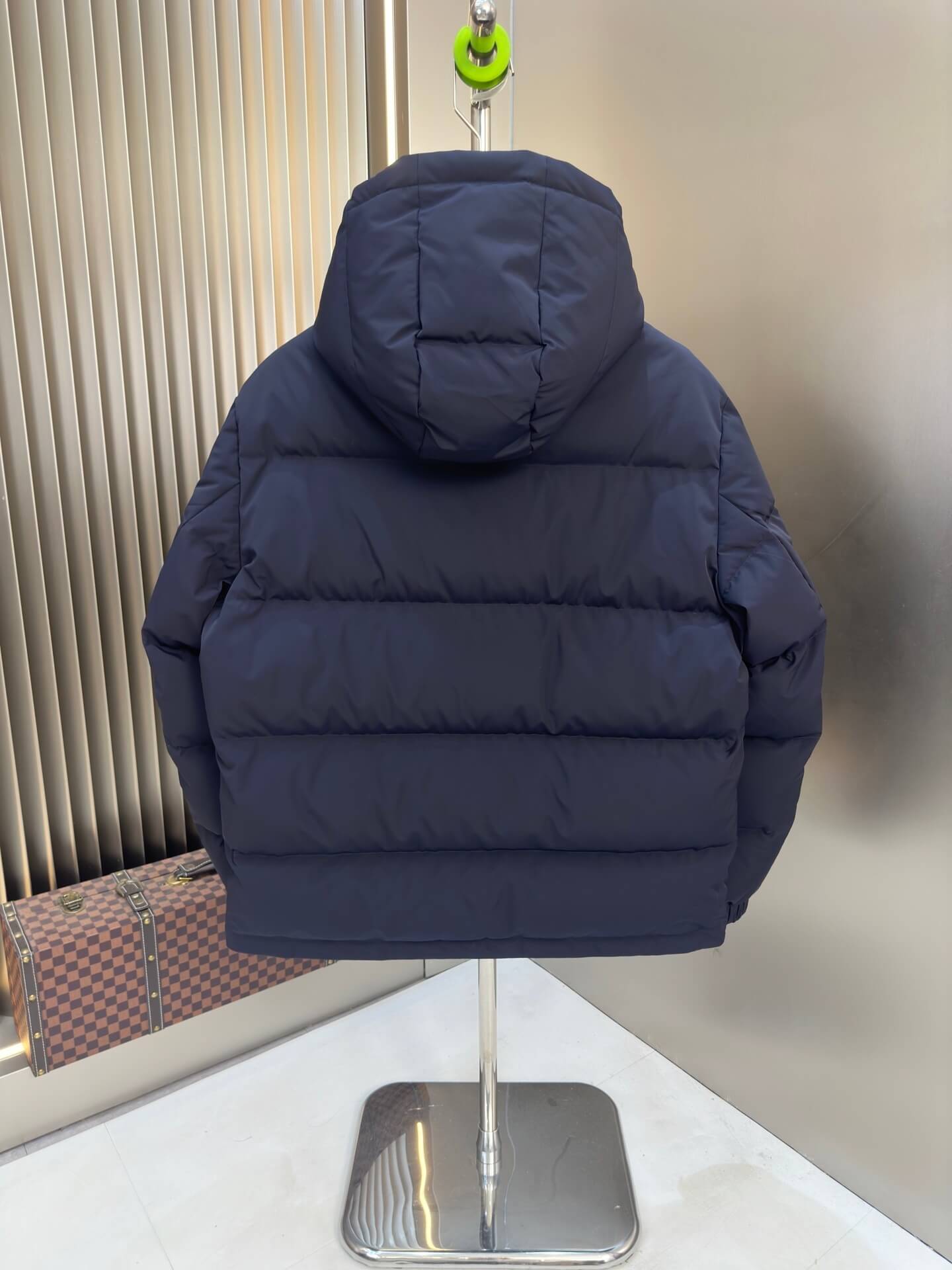 Chaqueta de plumas con capucha Zegna para hombre - Azul marino