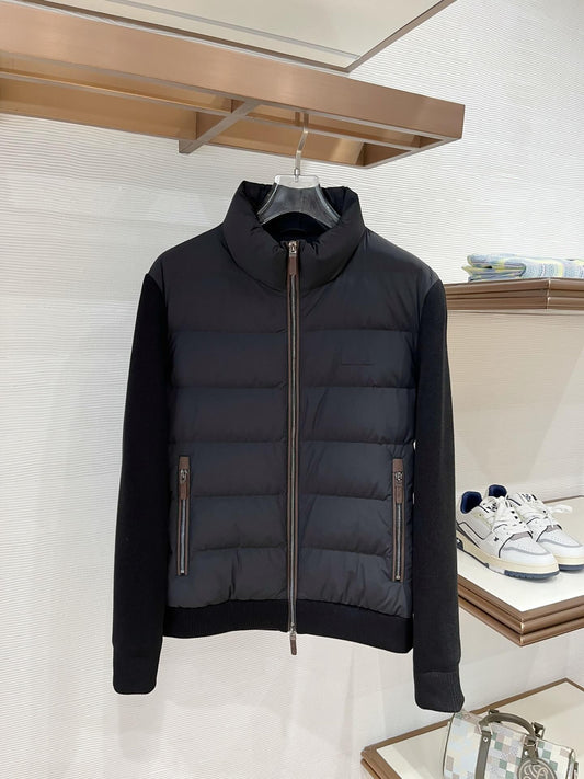 Zenga Ermenegildo Men's Down Jacket- Black