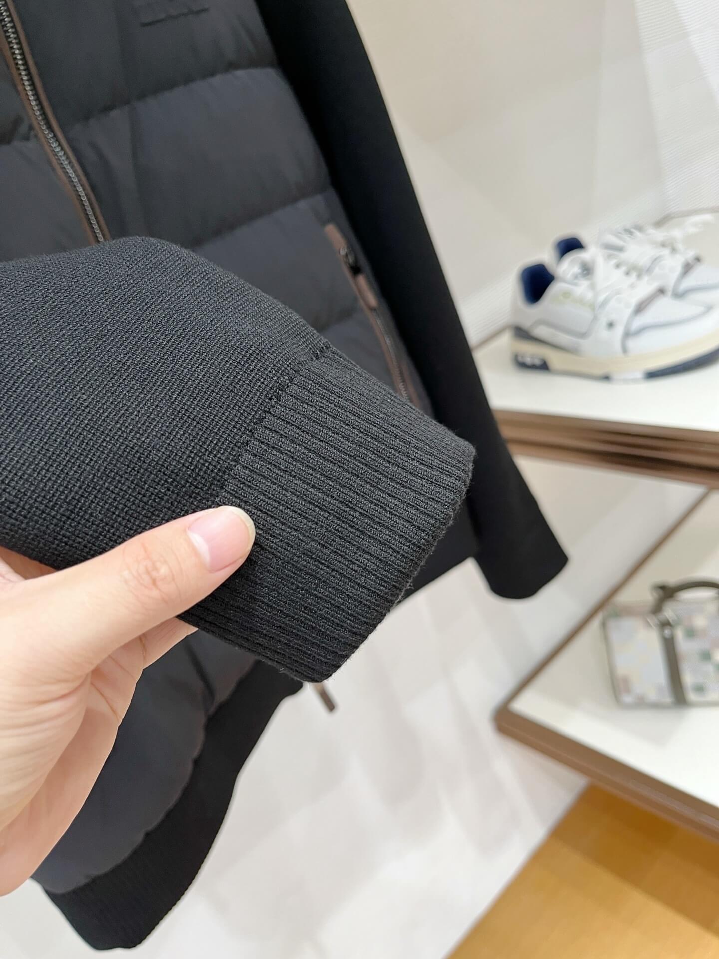 Zenga Ermenegildo Men's Down Jacket- Black