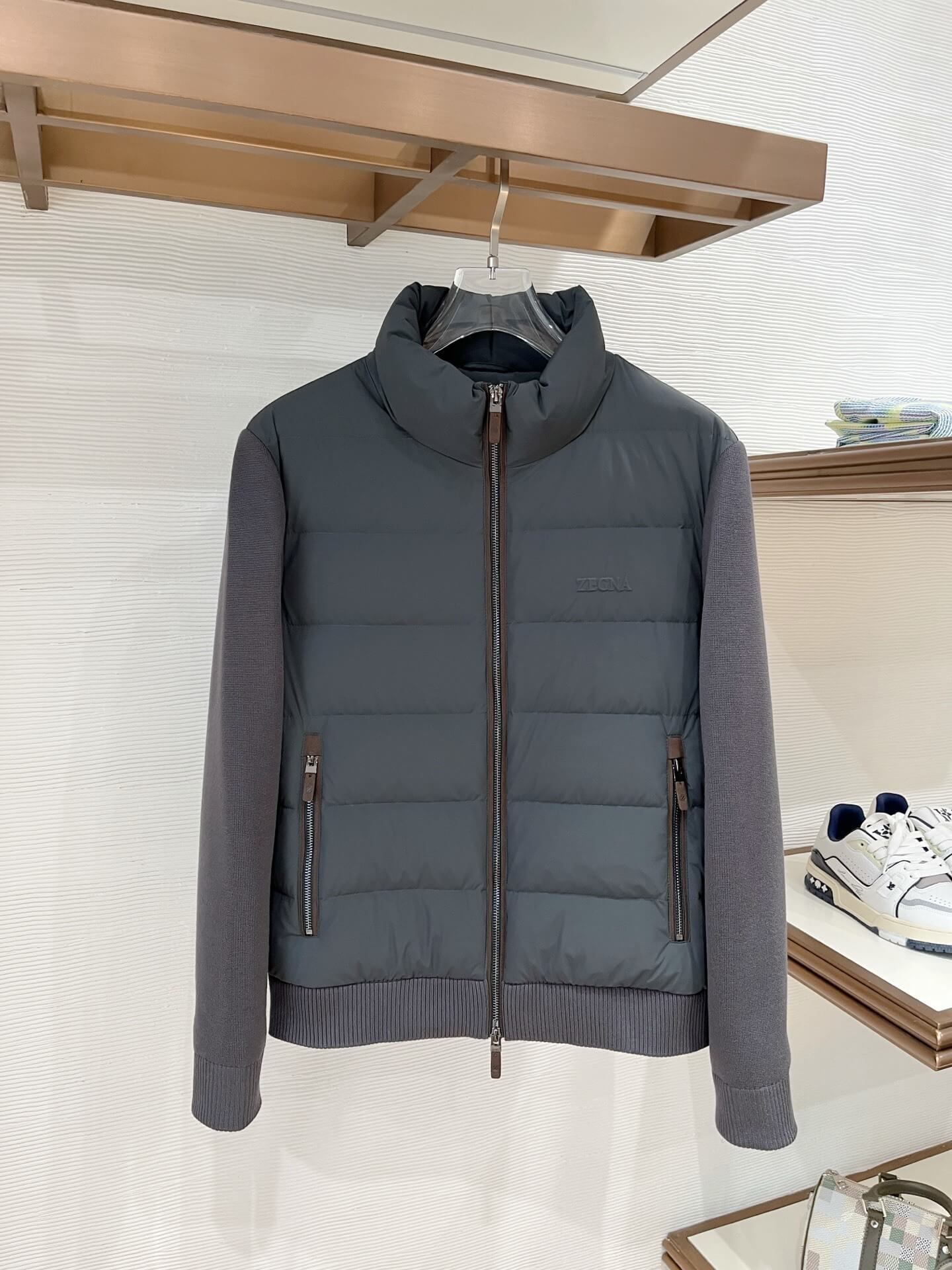 Zenga Ermenegildo Men's Down Jacket- Gray