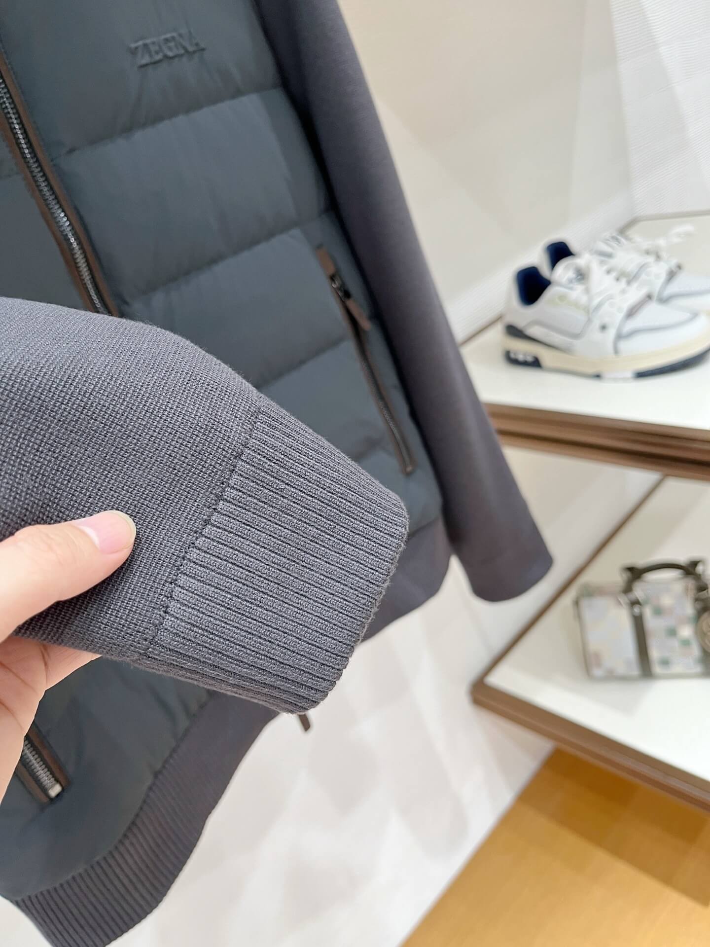 Zenga Ermenegildo Men's Down Jacket- Gray