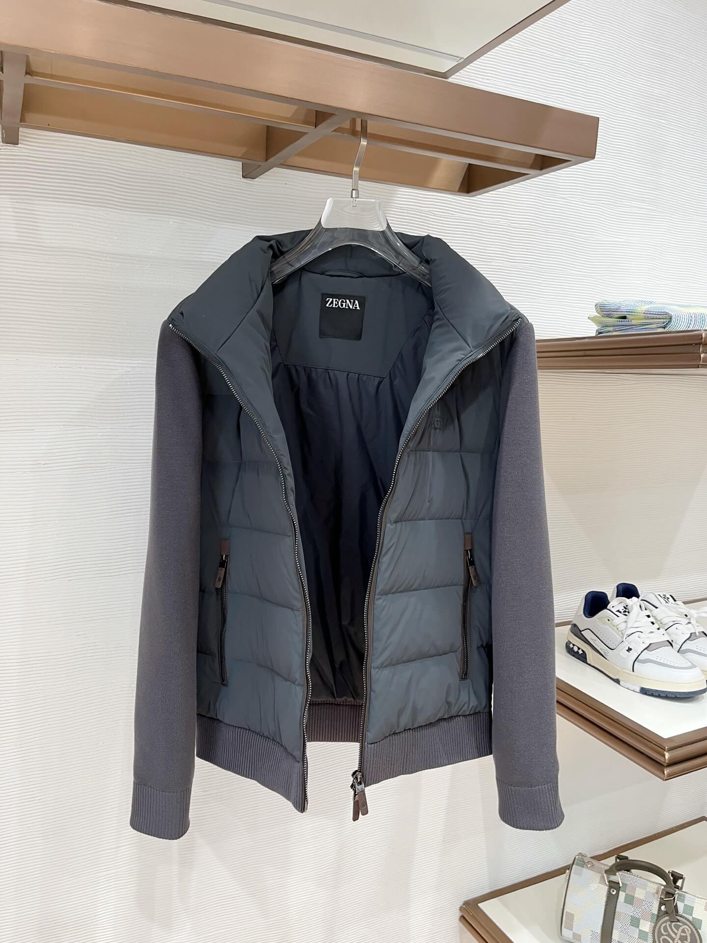 Zenga Ermenegildo Men's Down Jacket- Gray