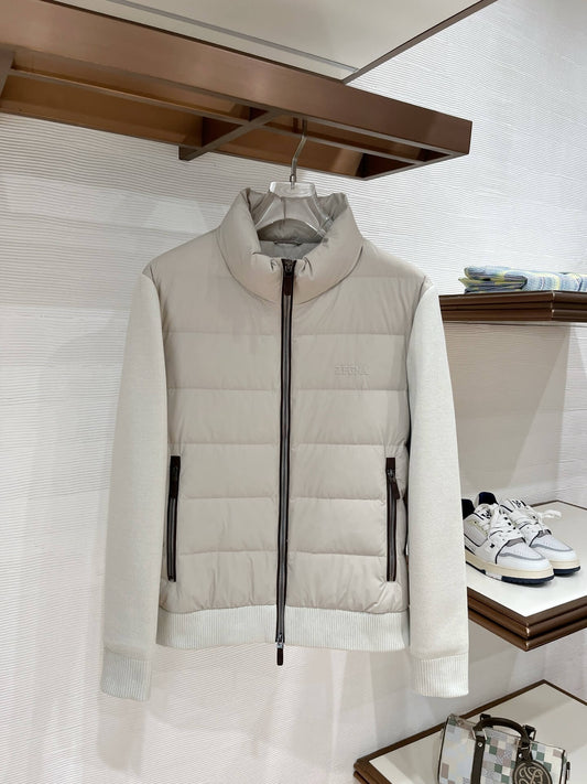 Zenga Ermenegildo Men's Down Jacket- Light Gray