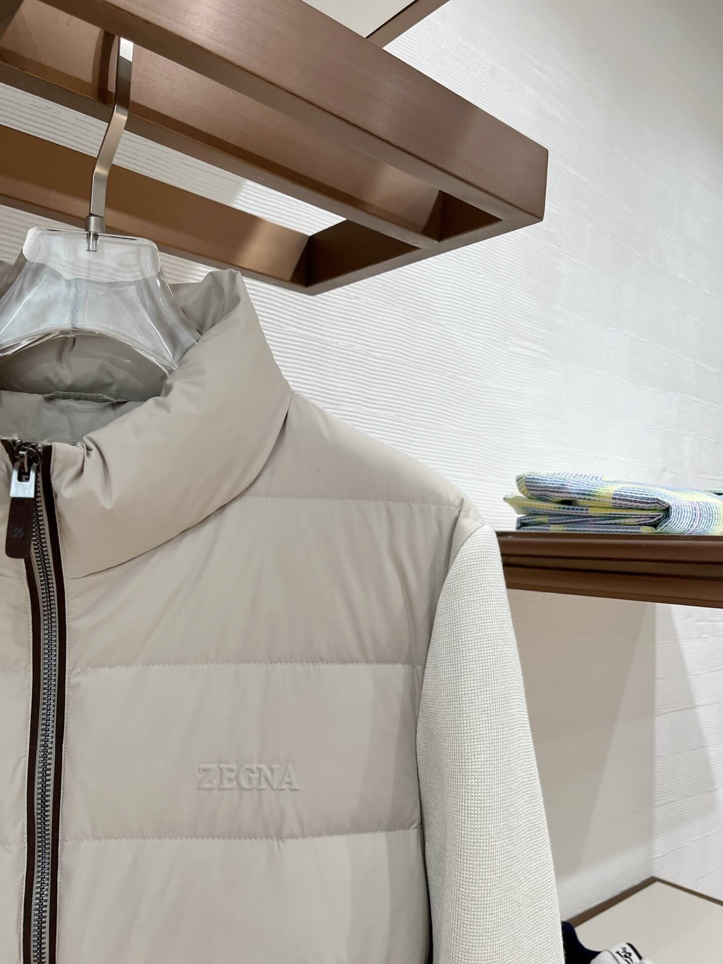 Zenga Ermenegildo Men's Down Jacket- Light Gray