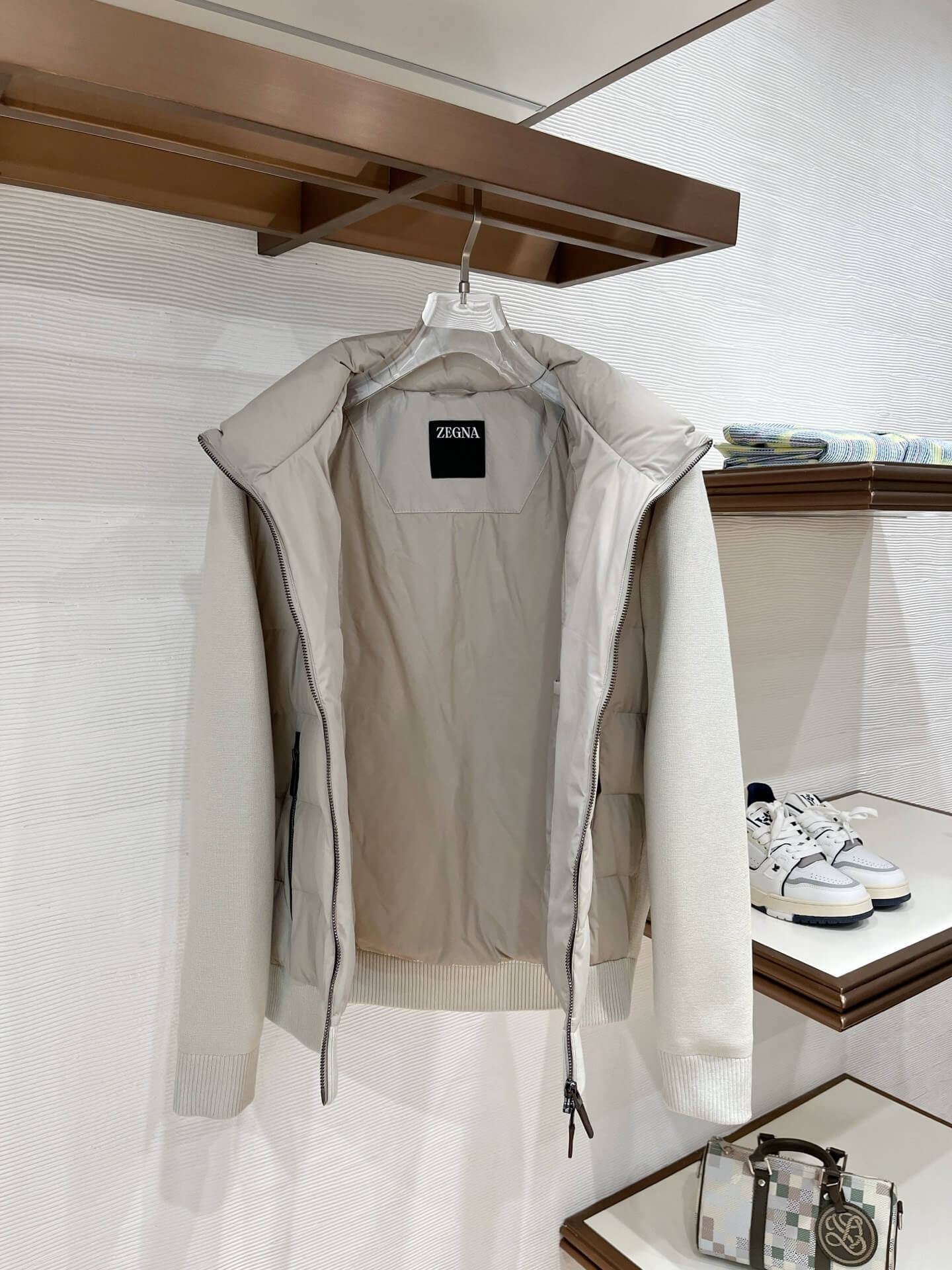 Zenga Ermenegildo Men's Down Jacket- Light Gray