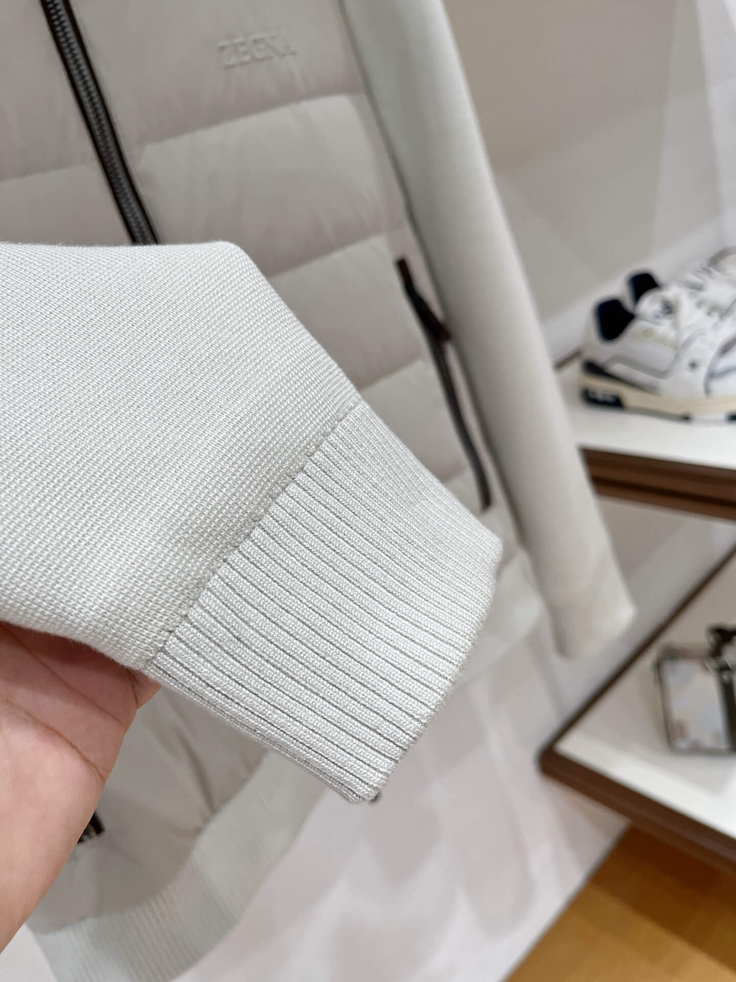 Zenga Ermenegildo Men's Down Jacket- Light Gray