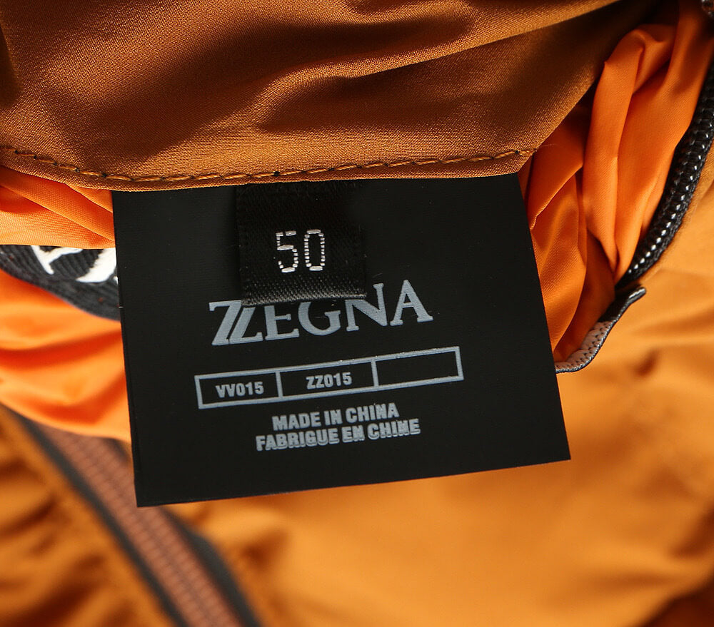 Zenga Reversible Hooded Down Jacket- Orange/Black
