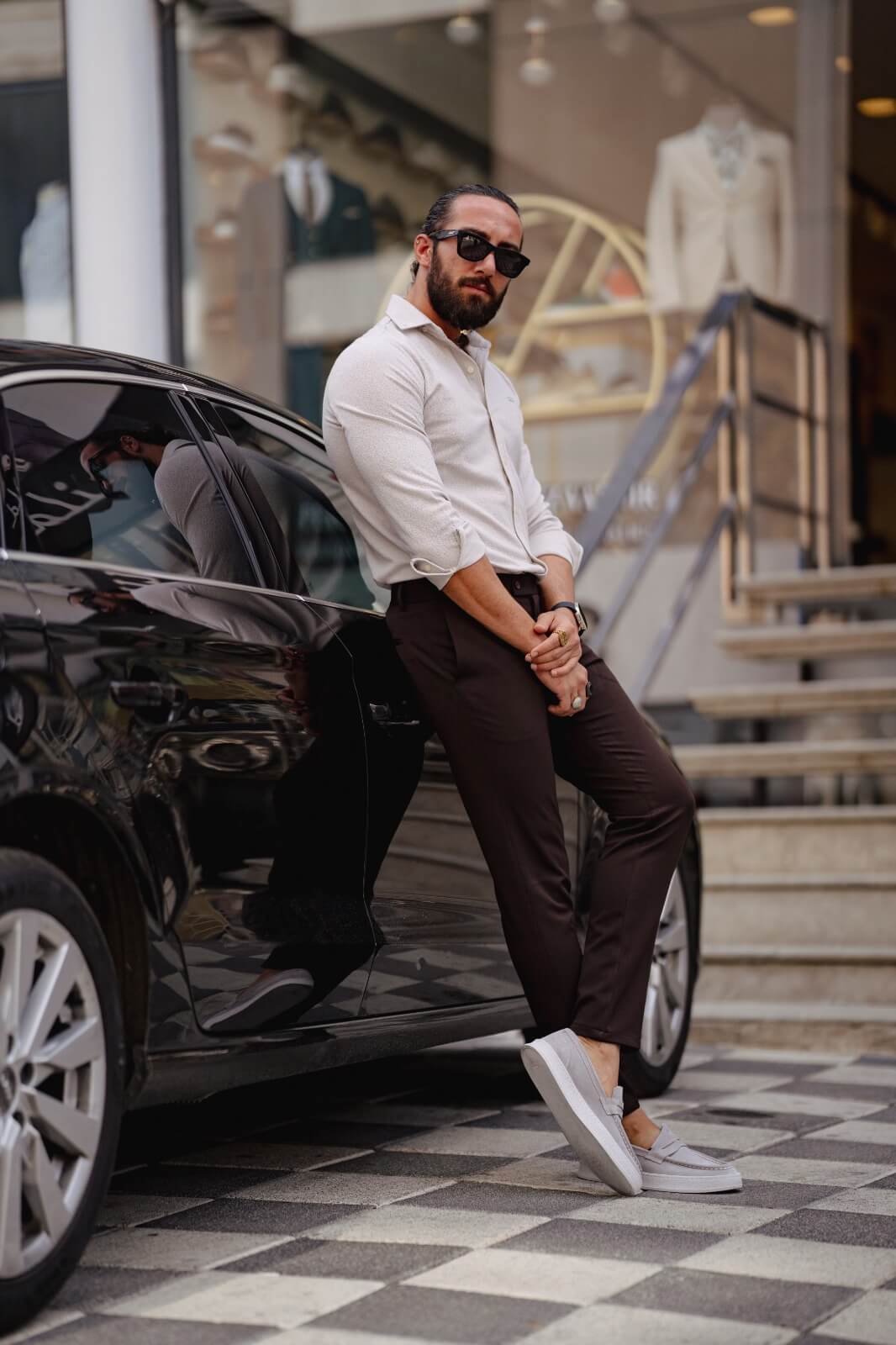 HolloMen: Beige Long Sleeve Shirt Elegance Redefined HolloMen: Beige Long Sleeve Shirt Elegance Redefined