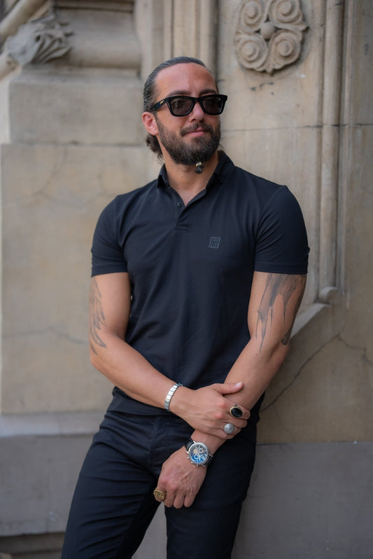 Men's Black Collar T-Shirt
