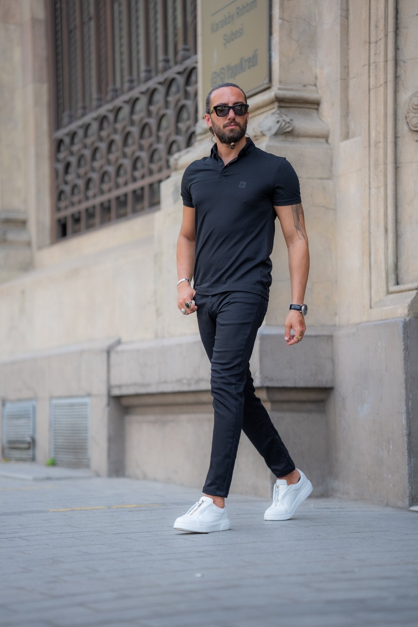 Men's Black Collar T-Shirt