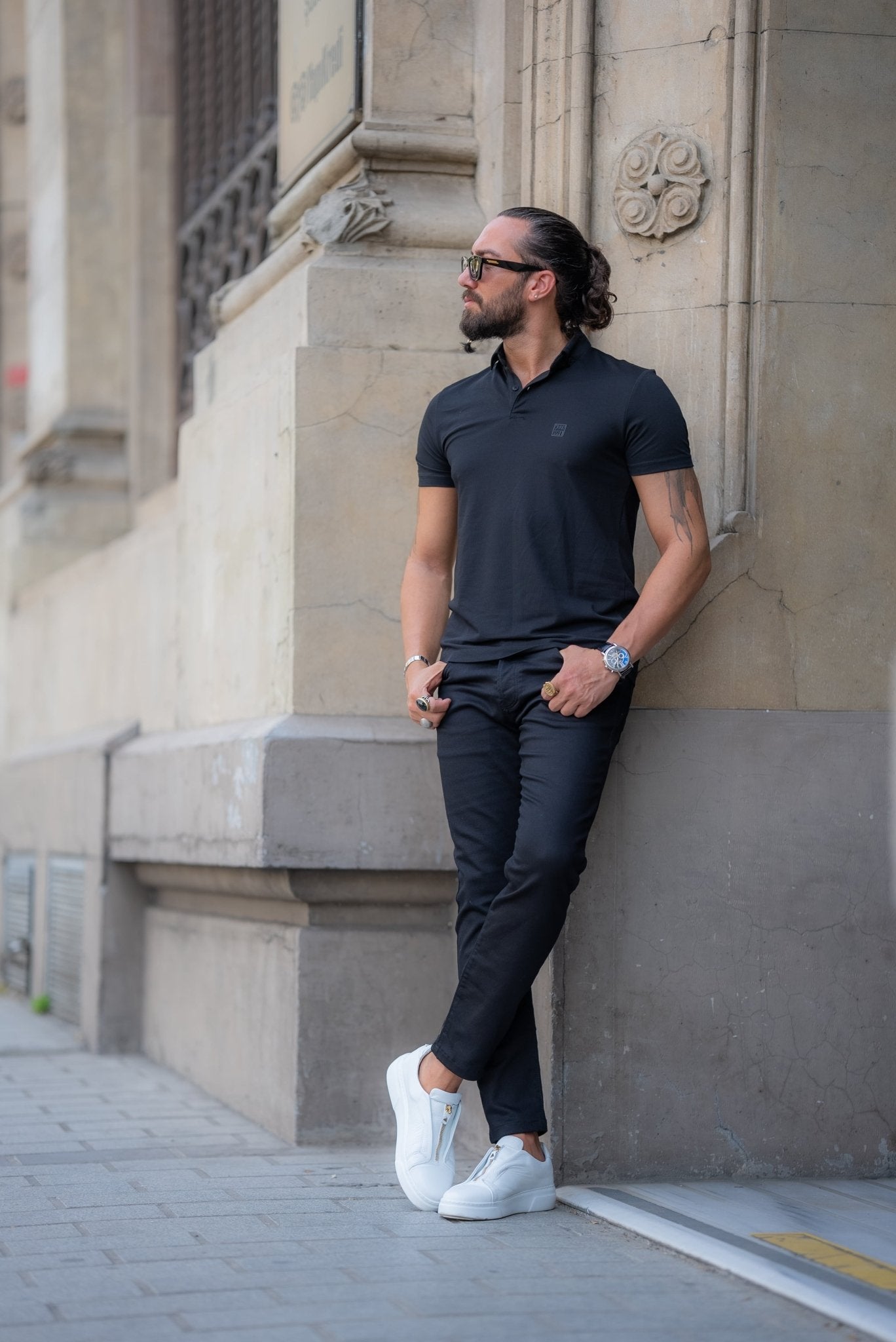 Men's Black Collar T-Shirt