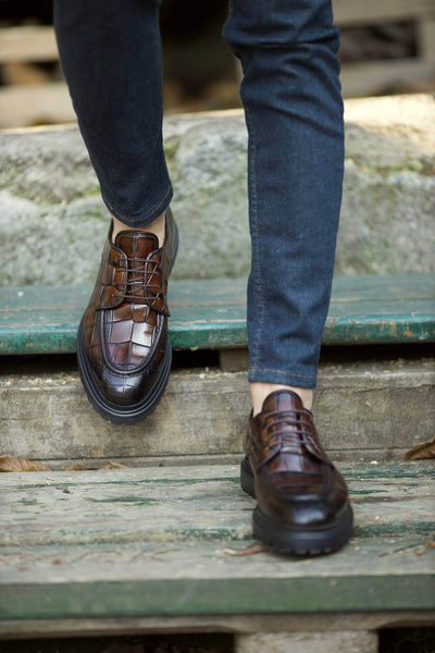 Brown Leather Dress Shoes for Fall Weddings | HolloShoe HolloMen Brown Leather Dress Shoes for Fall Weddings | HolloShoe HolloMen