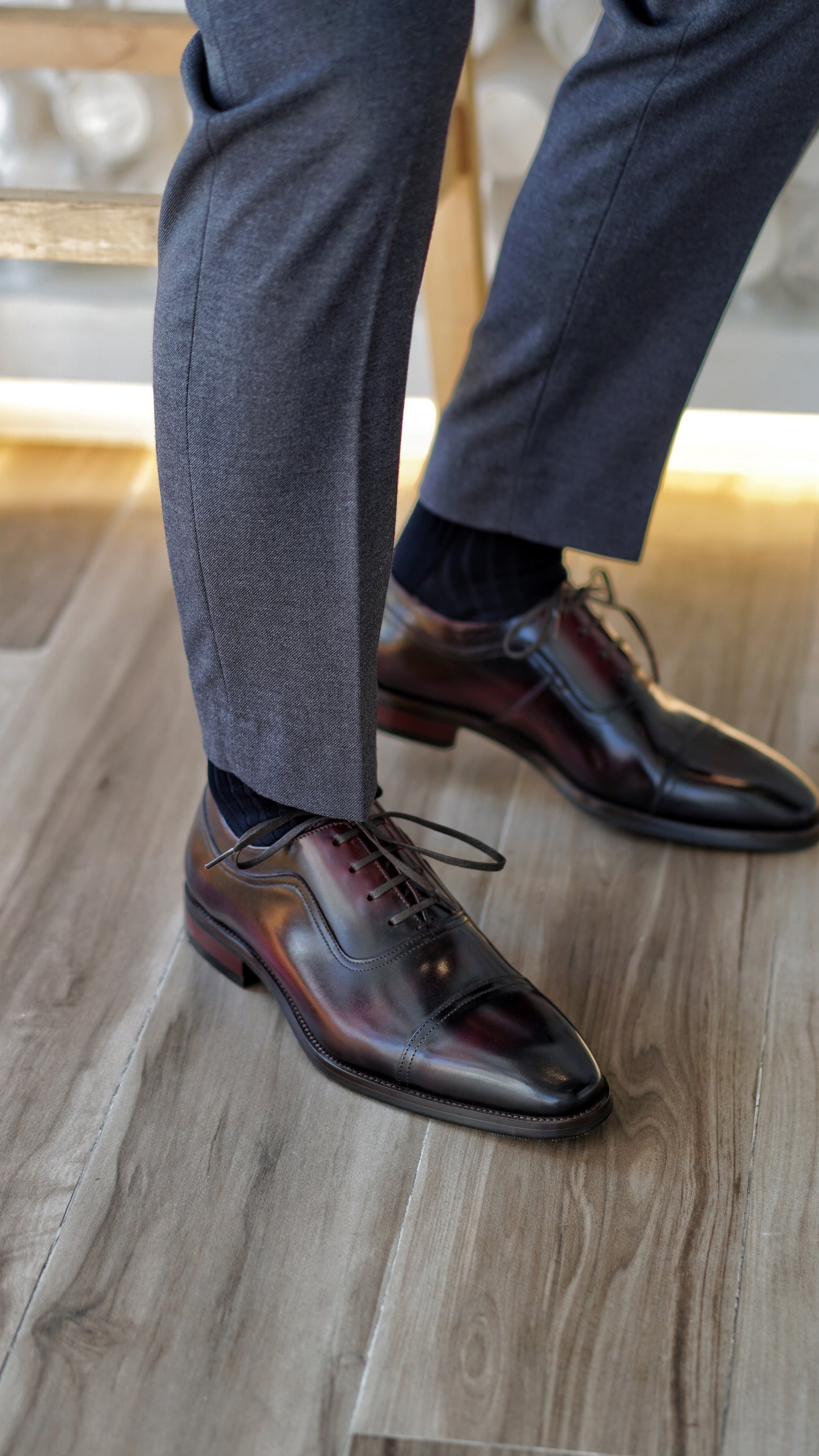 Burgundy Oxford Dress Shoes for – HolloMen