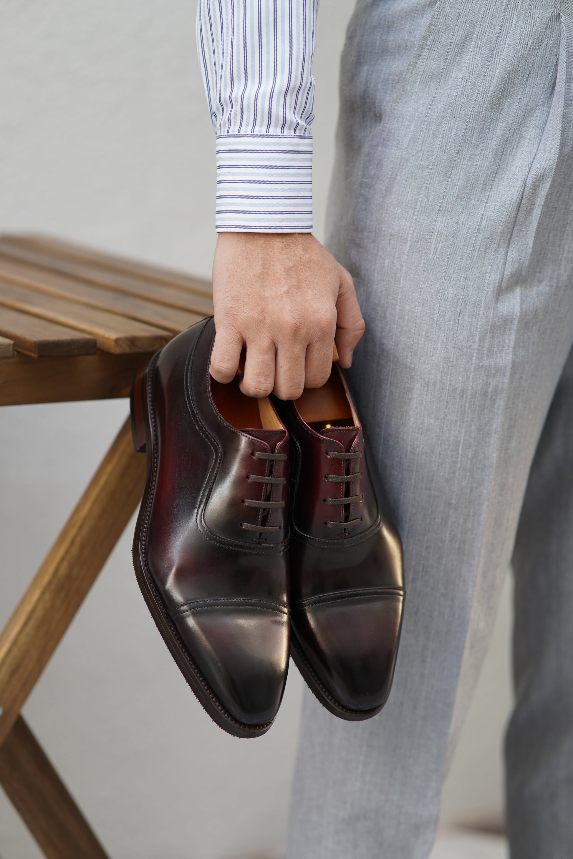 Burgundy Oxford Dress Shoes for Men. HolloMen Burgundy Oxford Dress Shoes for Men. HolloMen