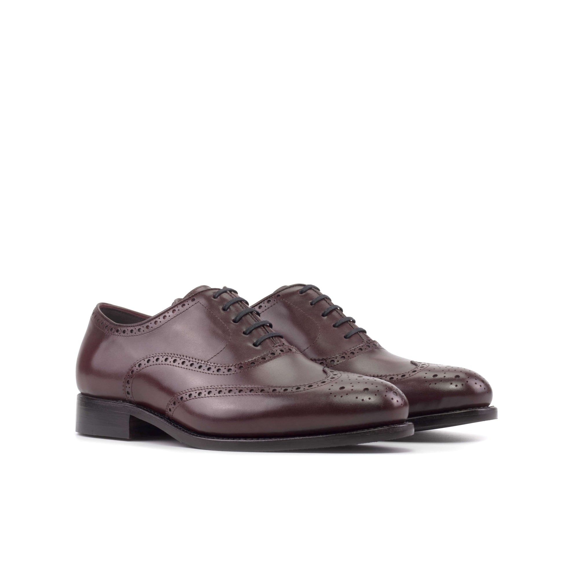 HandMade Burgundy Wingtip Oxford Dress Shoes. – HolloMen HandMade Burgundy Wingtip Oxford Dress Shoes. – HolloMen