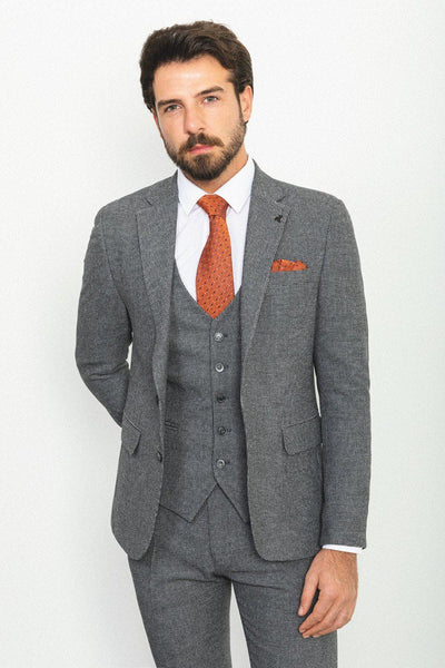 Limone 3 Piece Suit — Dark Grey | HolloMen