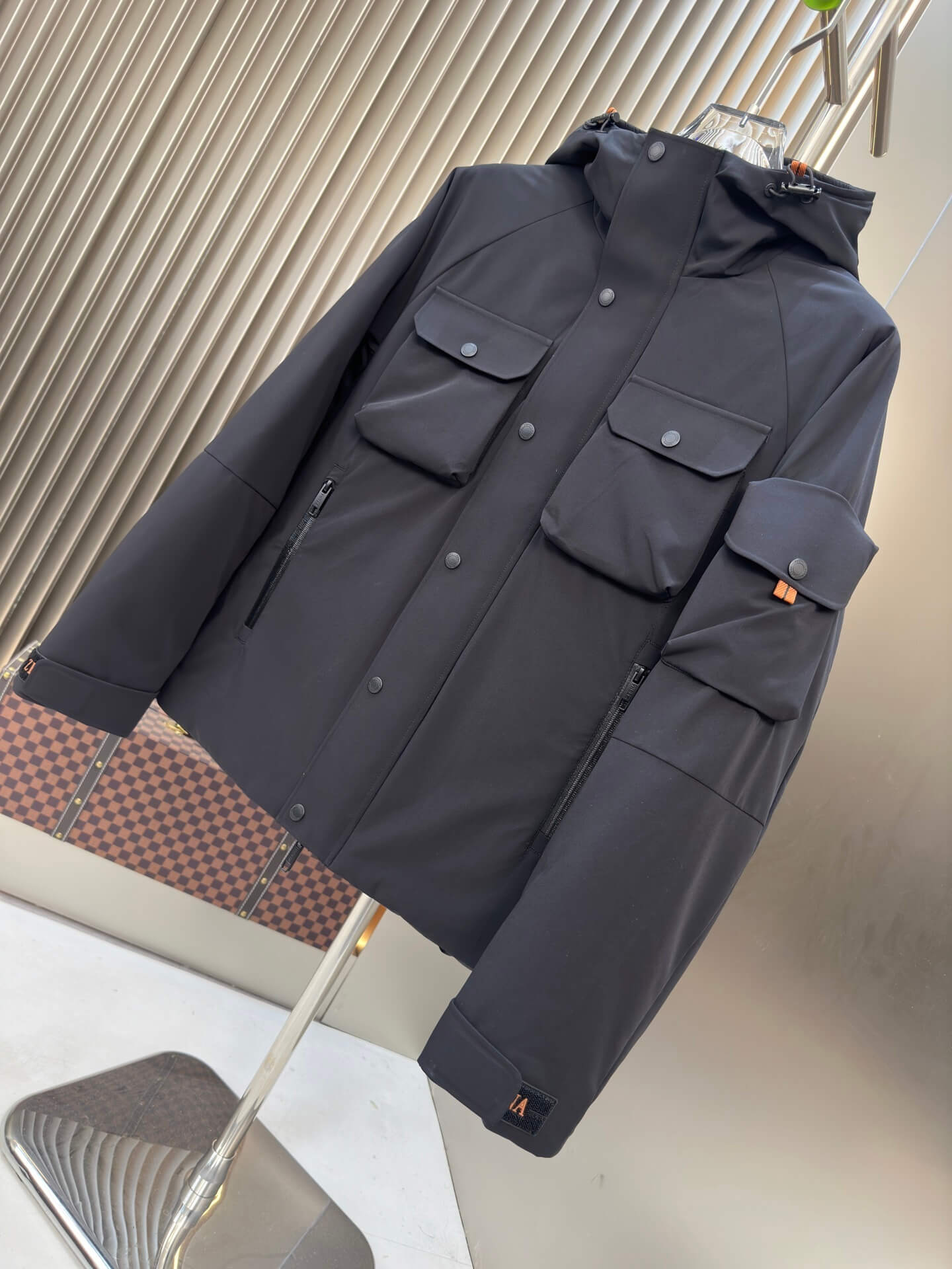 Zegna Men’s Hooded Down Jacket- Black